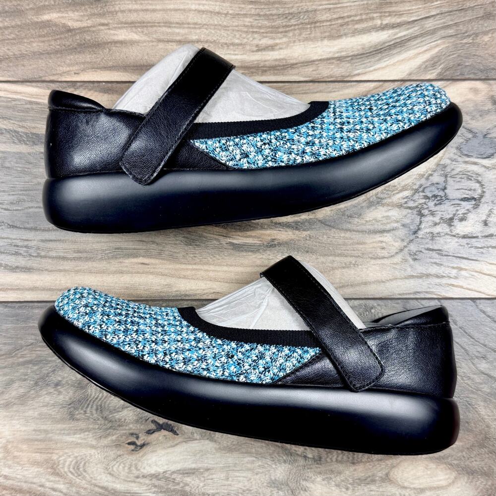 NIB Alegria by PG Lite 39 9 Olivia Comfort Mary Jane Flats Shoes Black Multi - Picture 5 of 10
